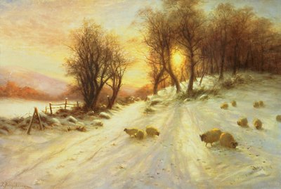 Sheep in Winter Snow by Joseph Farquharson